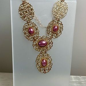 Pretty gold and purple necklace